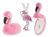 FLAMINGO Enameled Necklace in Pink Figural Gift Box! FLAMINGO Enameled Necklace in Pink Figural Gift Box!