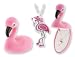 FLAMINGO Enameled Necklace in Pink Figural Gift Box!