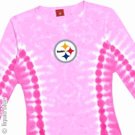 Pittsburgh Steelers Juniors Pink Tie Dye Long Sleeve T-shirt