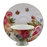 Fine Bone China Cup and Saucer Sandra’s Rose Chintz