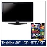 Toshiba 40E200U 40 1080p HD LCD TV, Integrated Digital Tuning, InstaPort Technology, QSound, DynaLight Dynamic Backlight, HDTV High-performance Hook-Up & Maintenance Kit
