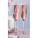 Wedding Gifts - Personalized Pearl Toasting Flutes