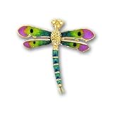 14k Enameled Dragonfly Pin