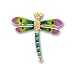 Jewelry : 14k Enameled Dragonfly Pin