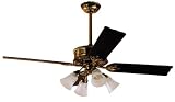 Hunter Ceiling Fans 21897 Covent Garden Fan - Burnished Brass Victorian Indoor Fan 56 