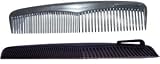 Pocket Combs 5 Long With Clip For Pocket * 24 Pack * Black * Half Regular Teeth And Half Fine Teeth