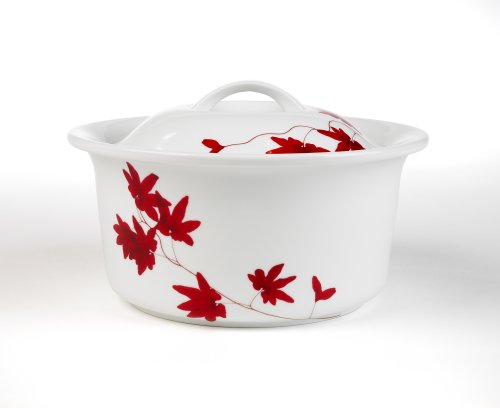 Mikasa Pure Red Round 1-3/4-Quart Covered Casserole