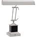Satin Nickel With Black Leather Accent Piano Desk Lamp