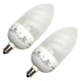 Sylvania 25986 9-Watt Compact Fluorescent B10 Light, 2 Pack