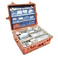 Pelican 1600 EMS Organizer Watertight Hard Case with Dividers & Lid Organizer - Orange.