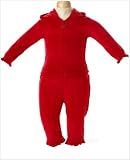 : Anita G. Red Velour Hoodie and Pant Set
