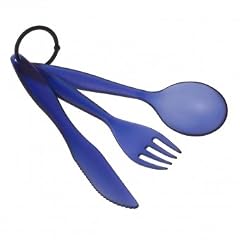 GSI Lexan Besteckset 3-teilig am Ring glacier ice blue, 12,5