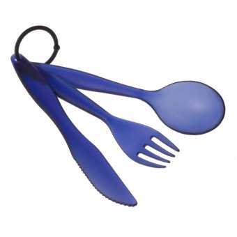 GSI Outdoors Polypropylene Knife Spoon And Fork - 3 PIECE - ring cutlery set