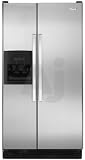 Whirlpool ED5HVAXVL 25.3 cu. ft. Side-by-Side Refrigerator with 3 SpillGuard Glass Shelves, Humidity-Controlled Crisper, External Ice/Water Dispenser and Backlit Slide Control