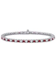 5.20ct Diamond & Ruby Accented Bracelet 14k