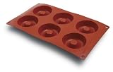 World Cuisine 8-Cup Silicone Savarin Sheet Mold / Red (19301)
