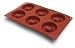 World Cuisine 8-Cup Silicone Savarin Sheet Mold / Red (19301)