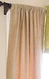 Echo Drapes Tan Velvet Panels (2) 100 x 24