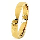 14K Gold Bangle Bracelet, 10.5mm wide