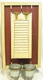 28x17 Rustic Blue Window Shutter Decorative Planter