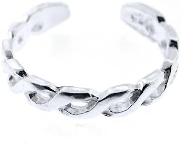 925 Sterling Silver Toe Ring Old Knots, One Size Fits All