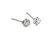 Comet Argent Light Tilted Cube Swarovski Elements Stud Earrings, 4mm