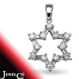 Jewelco London 18 Carat White Gold 58pts Diamond Pendant