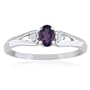 FEBRUARY Birthstone Ring 14k White Gold Amethyst Ring
