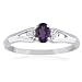 FEBRUARY Birthstone Ring 14k White Gold Amethyst Ring