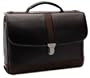Johnston & Murphy Slimline Flap Briefcase,Black,one size