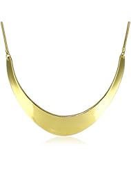 Kenneth Cole New York "Modern Deco" Shiny Gold Half-Moon Necklace