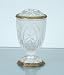 CRYSTAL TOOTHBRUSH HOLDER - Crystal Toothbrush Holder with Brass Accents