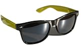 Blues Brothers Wayfarer Yellow / Black Sun Glasses w/ Micro Case
