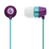 Skullcandy Riot In Ear Mic Headphones - Purple/ White/ Blue