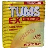 Tums Extra Strength Antacid Tablets, Assorted Flavors 12X3 Rolls