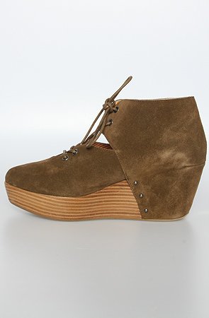 80%20 The Scarlet Wooden Wedge Wallabee in Chocolate,Shoes for Women from 80%20