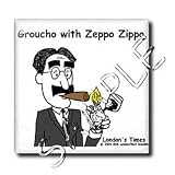 Londons Times Famous People Places Books Cartoons - Grocho Marx with Zeppo Zippo - Tiles