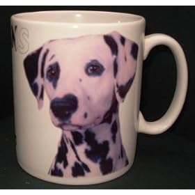 Dalmatian white black spots DOG MUG