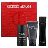 Giorgio Armani Code Gift Set for Men - 2.5 oz EDT Spray, 2.5 oz After Shave Balm, 2.6 OZ Deodorant