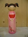 JAPANESE KOKESHI DOLL PEACH BLOOM