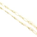 18K Gold 19 Textured / Polished Circle & Twist Necklace