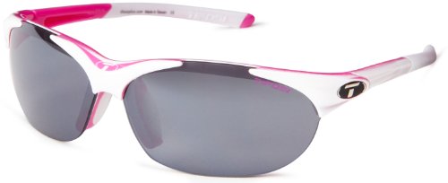 Tifosi Womens Wisp 0040103101 Wrap Sunglasses,Race Pink Frame/Grey, Red & Clear Lens,One Size On Sale