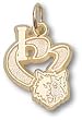 Minnesota Timberwolves "I Heart Logo" 1/2" Charm/Pendant -14K/10K, Stainless Steel or Gold Plated