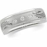 14K White Gold Diamond Duo Ring Size 10