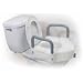 Drive 2 In One Locking Elevated Toilet Seat with tool free removable arms
