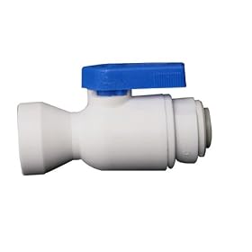 Valve, Ball, Polypropylene, Female Connector 1/4'' push-to-connect tube, 3/8'' NPT(F), 1/each