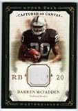 2008 Upper Deck / UD Masterpieces Captured on Canvas Jerseys #CC14 Darren McFadden - Oakland Raiders (Piece of Authentic Game Worn Jersey)(Football Cards)