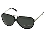 FERRE SUNGLASSES DESIGNER FASHION AUTHENTIC UNISEX AVIATOR BLACK RUTHENIUM FRAME | SMOKE LENS GF922 01