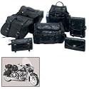 Genuine Buffalo Leather 7-Piece Motorcycle Saddlebag Luggage Set