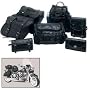 Genuine Buffalo Leather 7-Piece Motorcycle Saddlebag Luggage Set